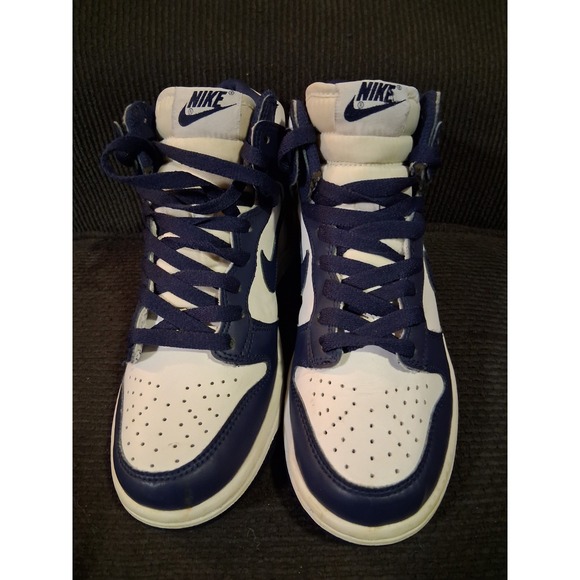 Nike Dunk High GS Midnight Navy DB2179-104 Unisex Kids Sneakers 4Y - Picture 2 of 8